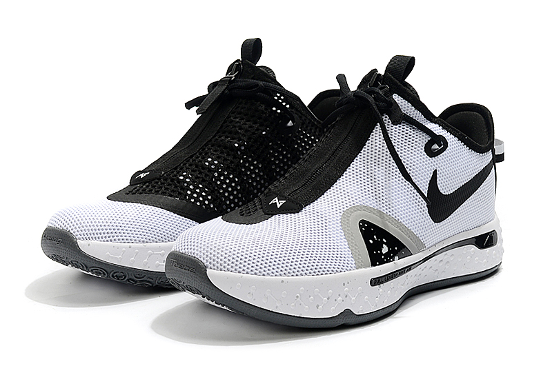 2020 Nike Paul George 4 White Black Grey - Click Image to Close